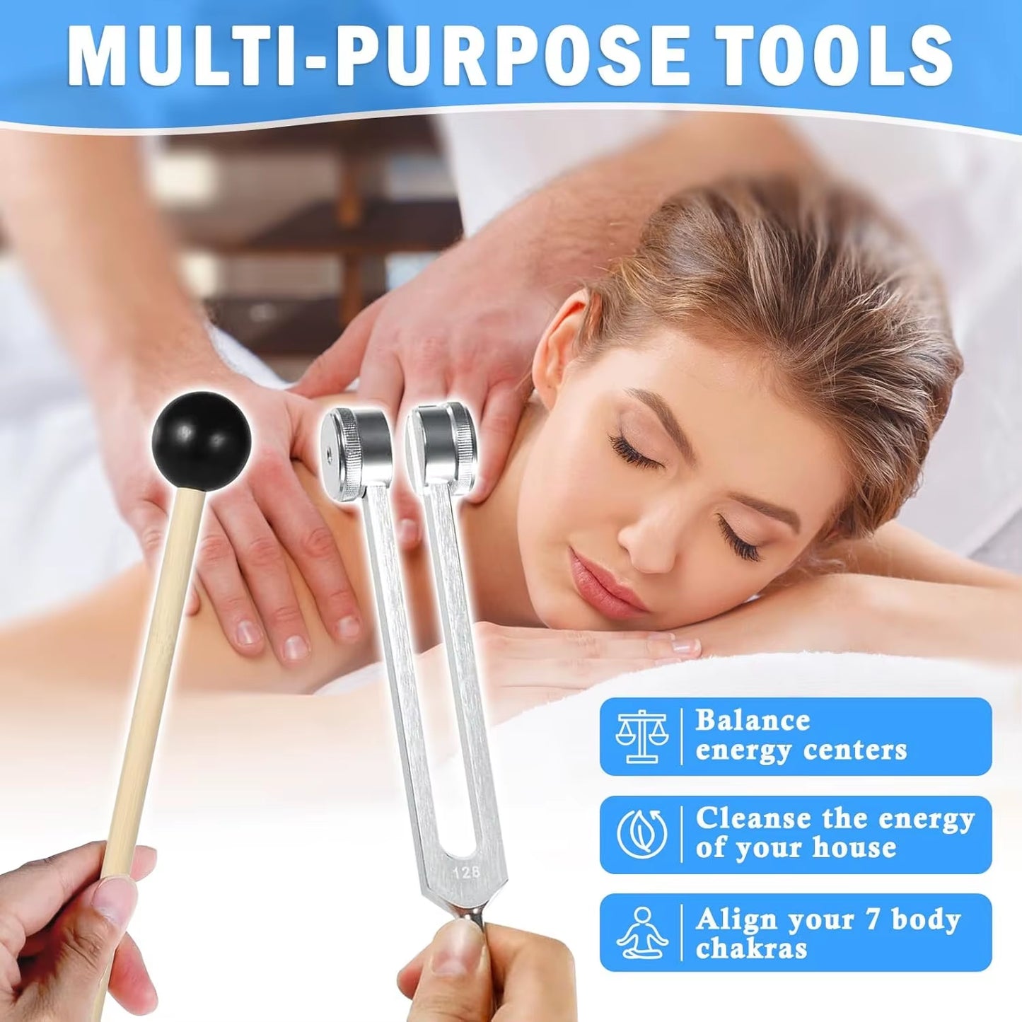 Tuning Fork Set (128 256 512Hz)