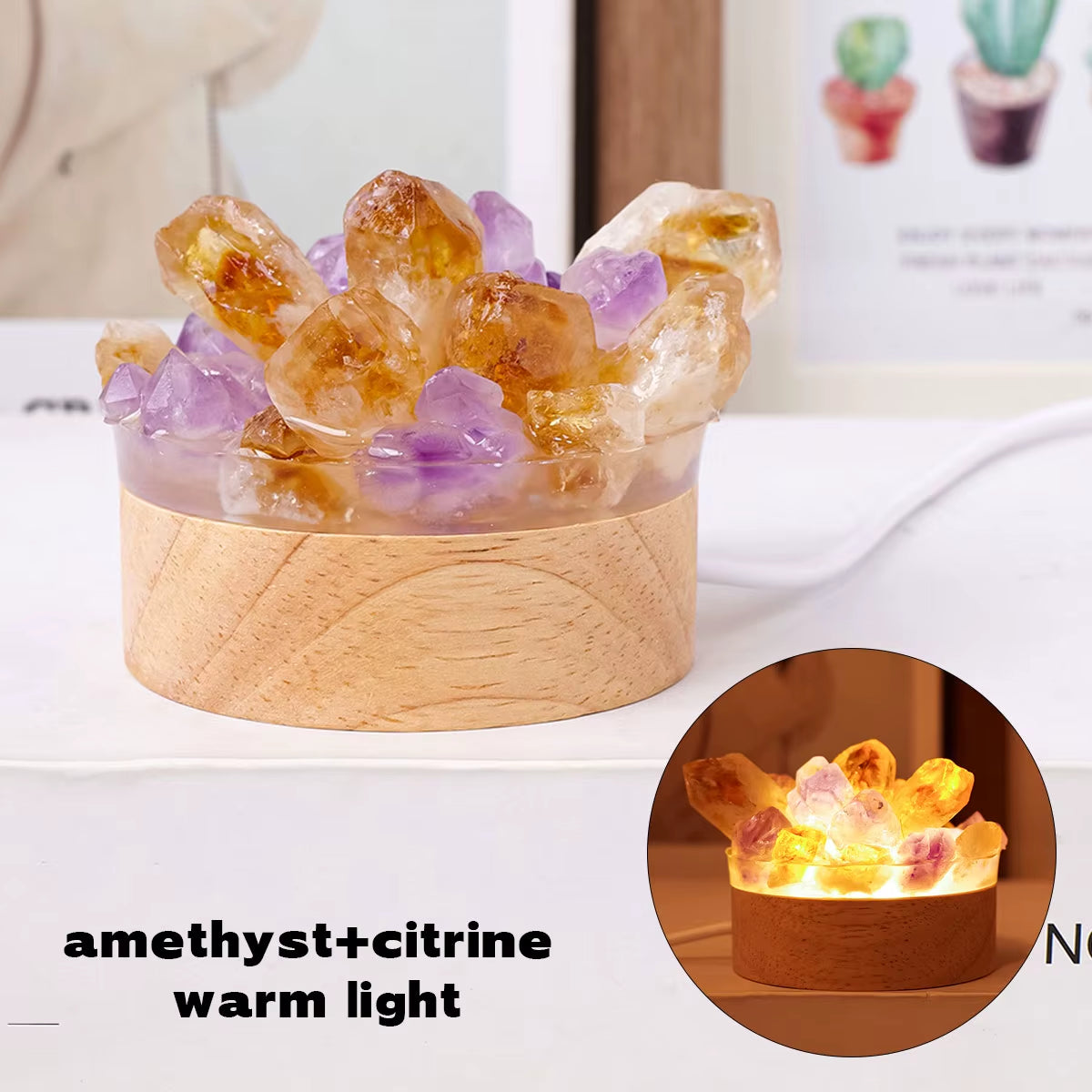 Natural Crystal Lamp 