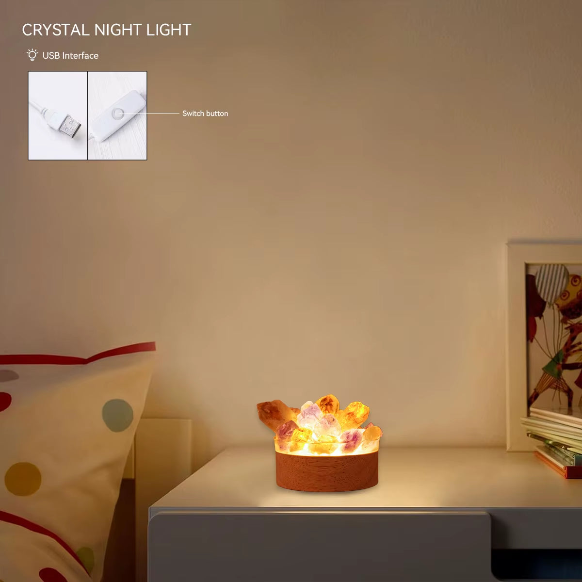 Natural Crystal Lamp 