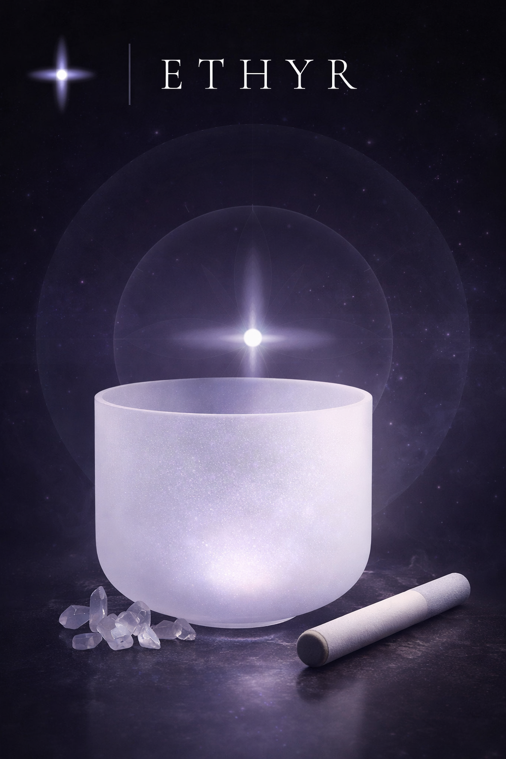 Frosted Crystal Singing Bowl