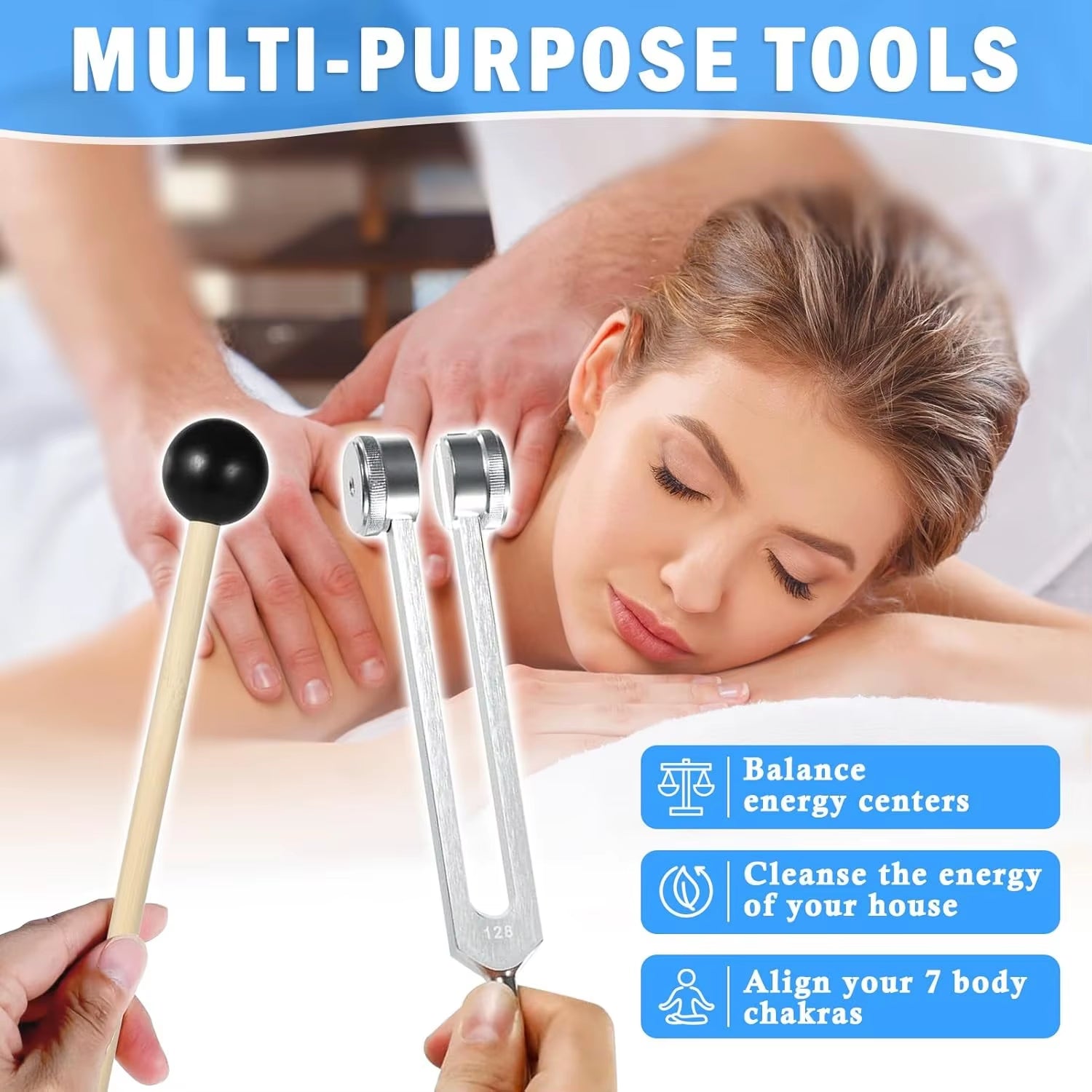 Tuning Fork Set (128 256 512Hz) 